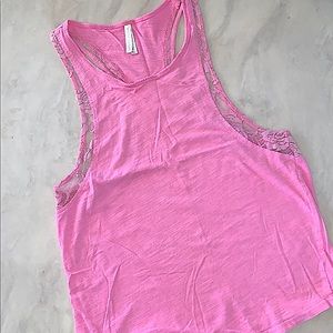 Color Story* Pink Lace Summer Layer Top!